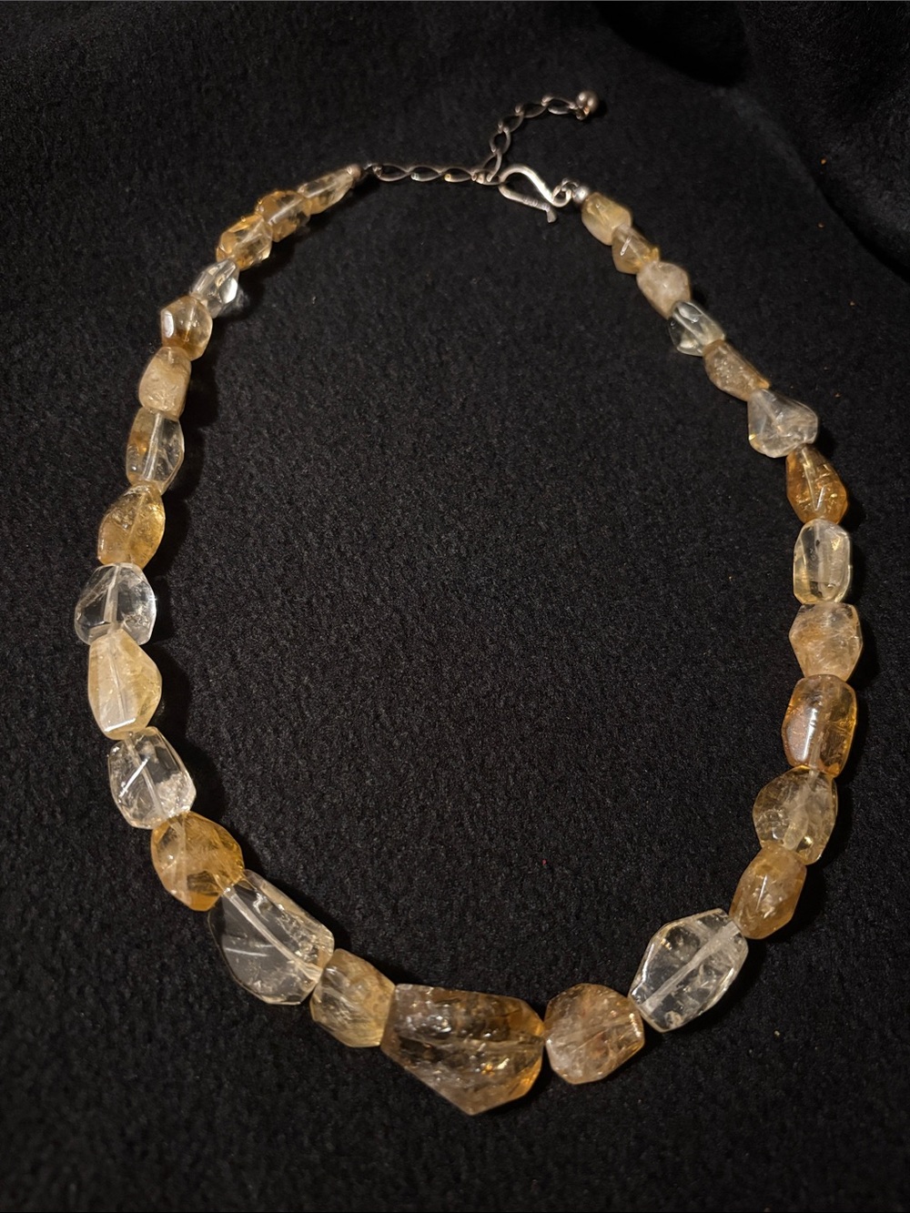 Jay King Necklace Light Honey Tone with Clear Stones